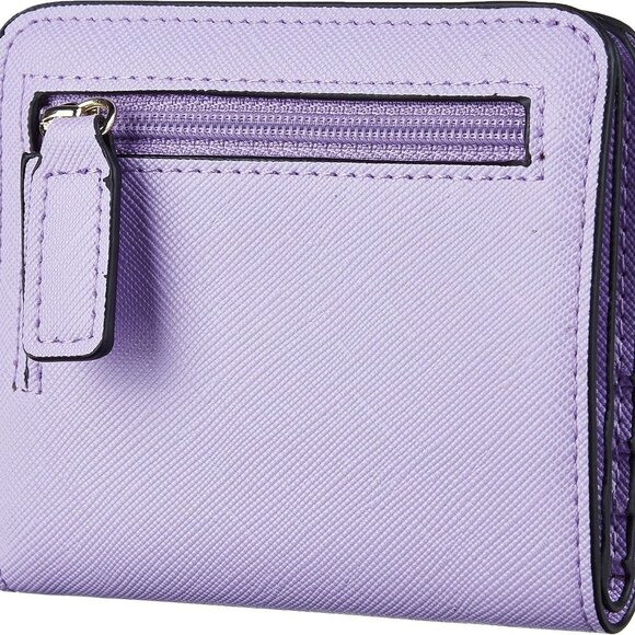Women's Leather RFID Wallet Compact Bifold Purse With ID Window - Picture 8 of 9